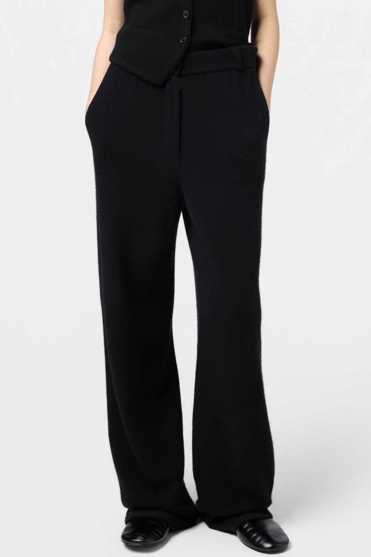 Morris Wool Halter Vest - Black