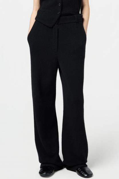 Morris Wool Halter Vest - Black