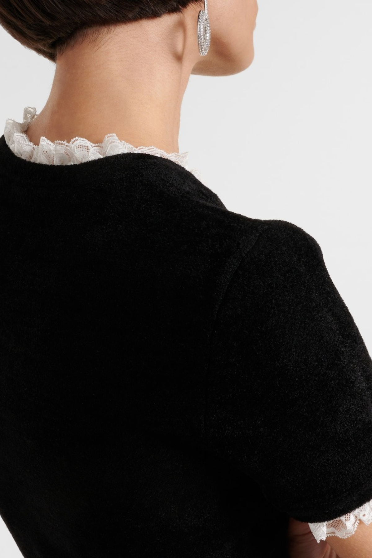 Nahma Crystal Embellished Belted Knit Midi Dress