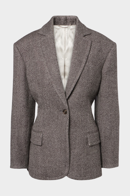 Nakos Herringbone Wool Blend Blazer