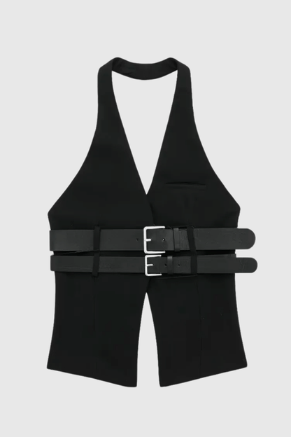 Natia Buckle Halter Top