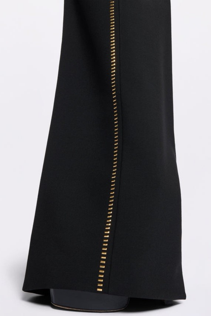 Ophelia Scarf-Detailed Blazer Set - Black