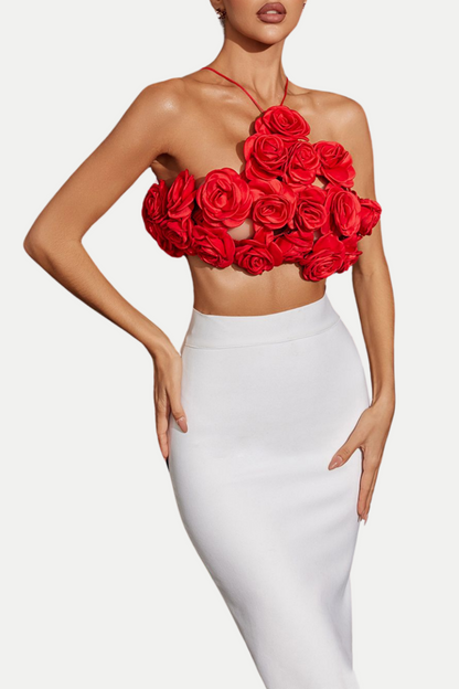 Oriole Floral Appliqué Top