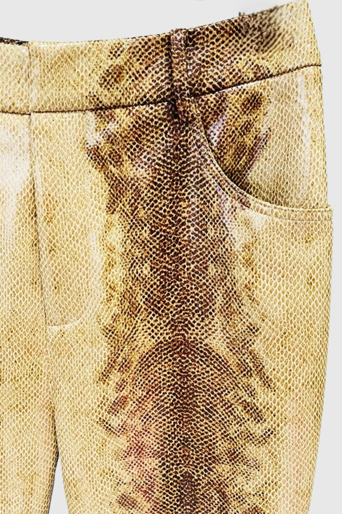 Panka Leather Snake Print Jacket