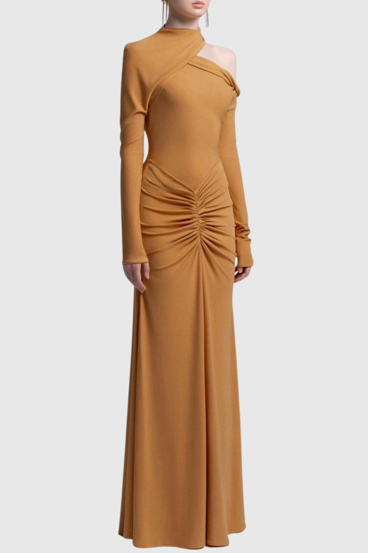 Pieda Cutout Ruched Maxi Dress - Orange