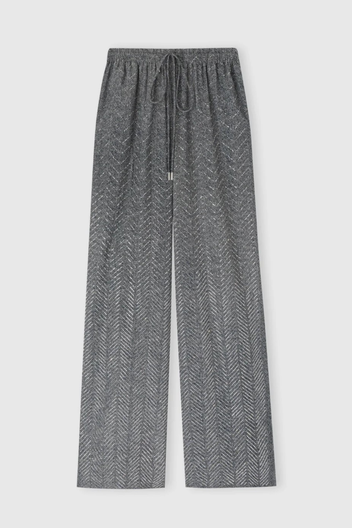 Raba Crystal Embellished Herringbone Pants