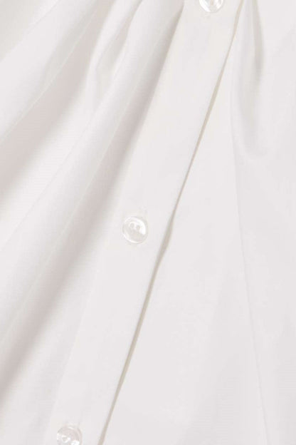 Rolia Crew Neck Ruched Mini Shirtdress