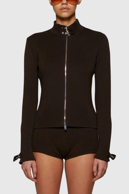 Rowda Belted Knit Shorts