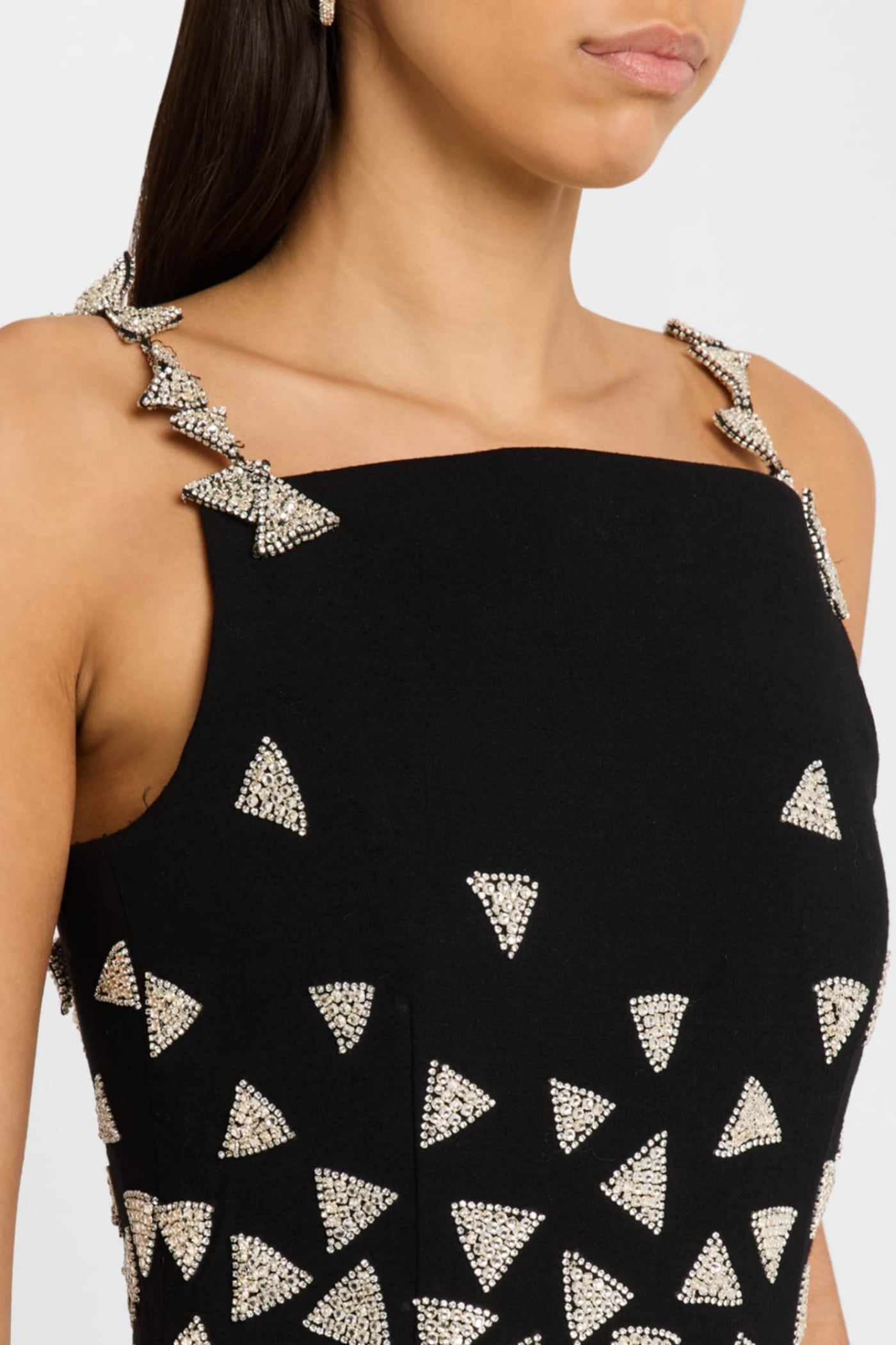 Rupala Crystal Triangle Maxi Bandage Dress