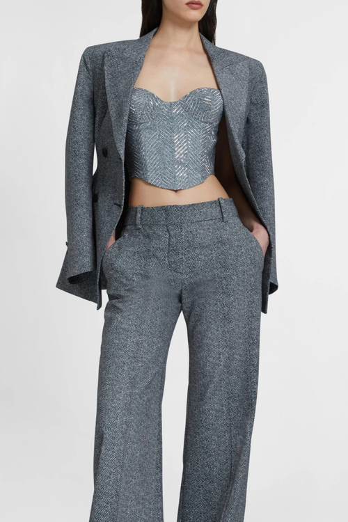 Seala Herringbone Bustier Top