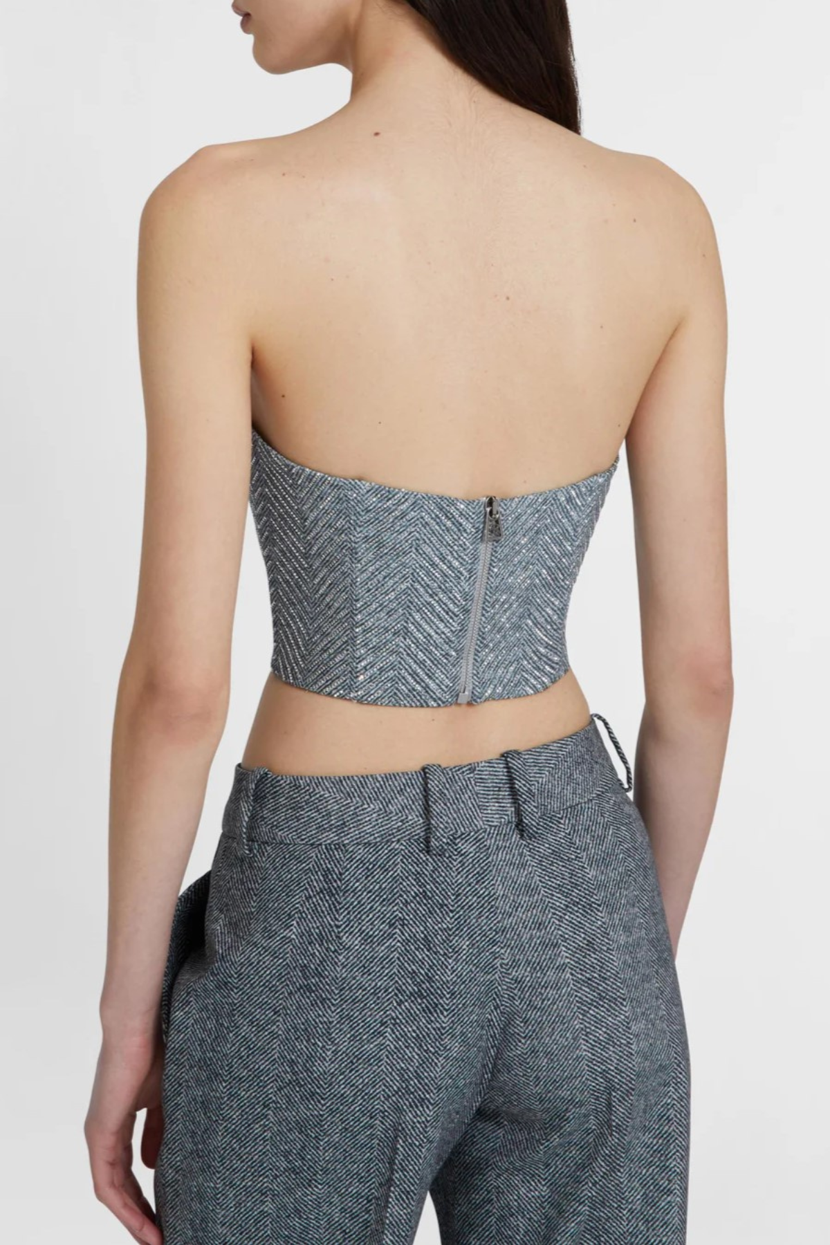 Seala Herringbone Bustier Top
