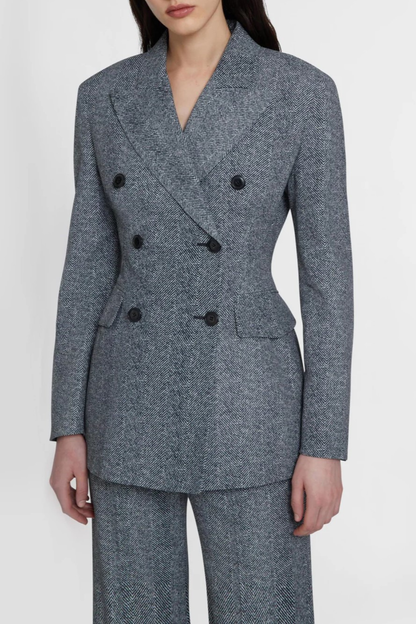 Seala Herringbone Wool Blazer