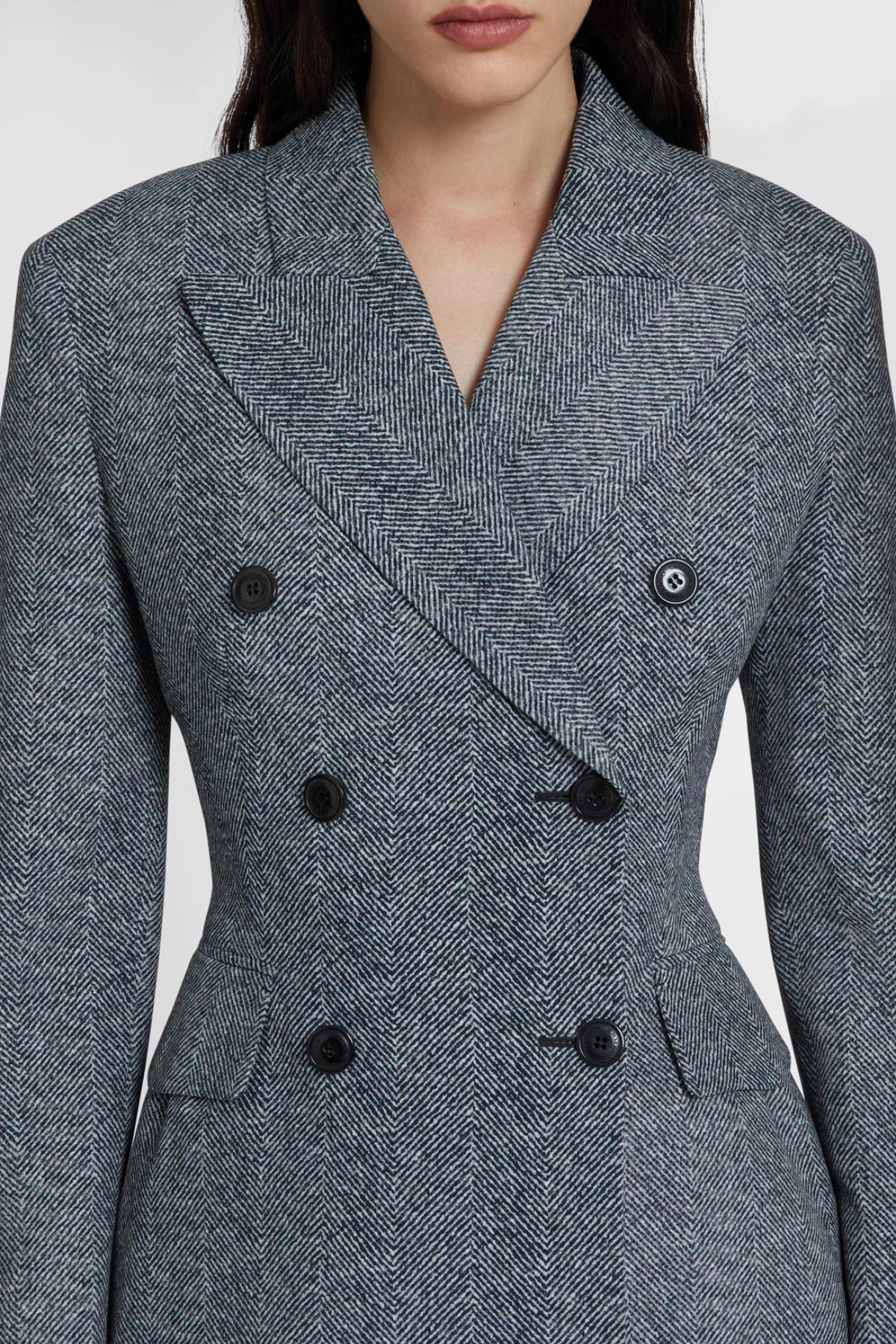 Seala Herringbone Wool Blazer