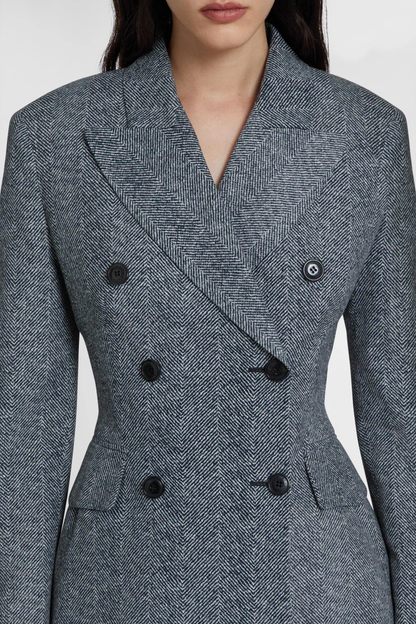 Seala Herringbone Wool Blazer