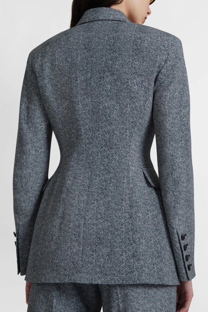 Seala Herringbone Wool Blazer