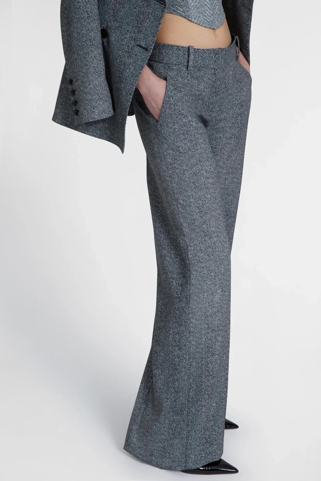 Seala Herringbone Wool Pants