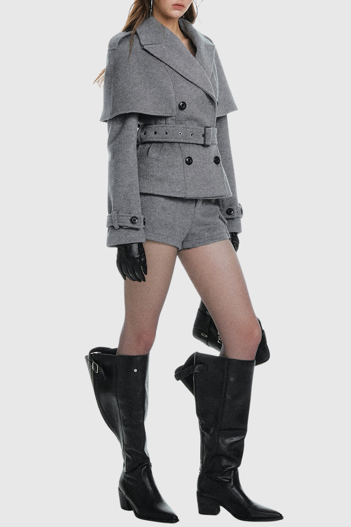 Senta Cape Belted Coat