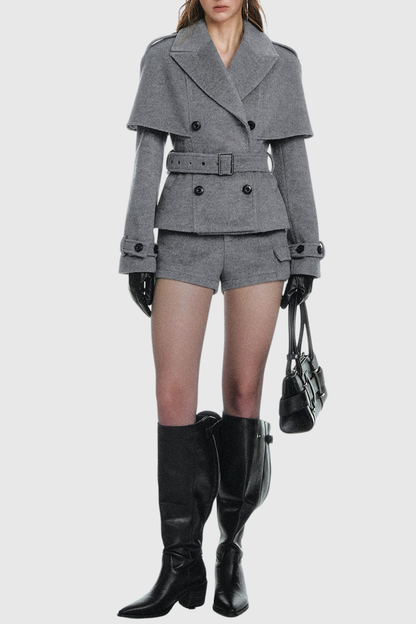 Senta Cape Belted Coat