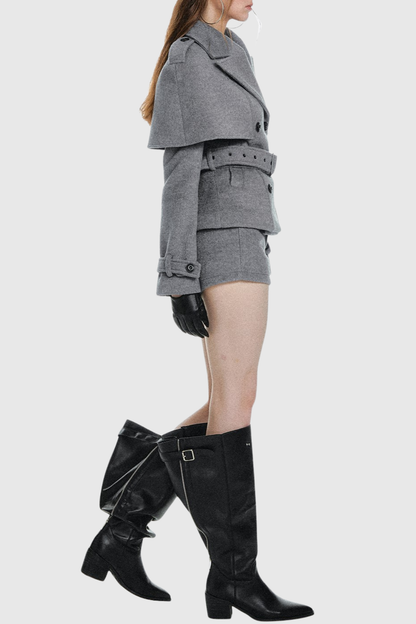 Senta Cape Belted Coat