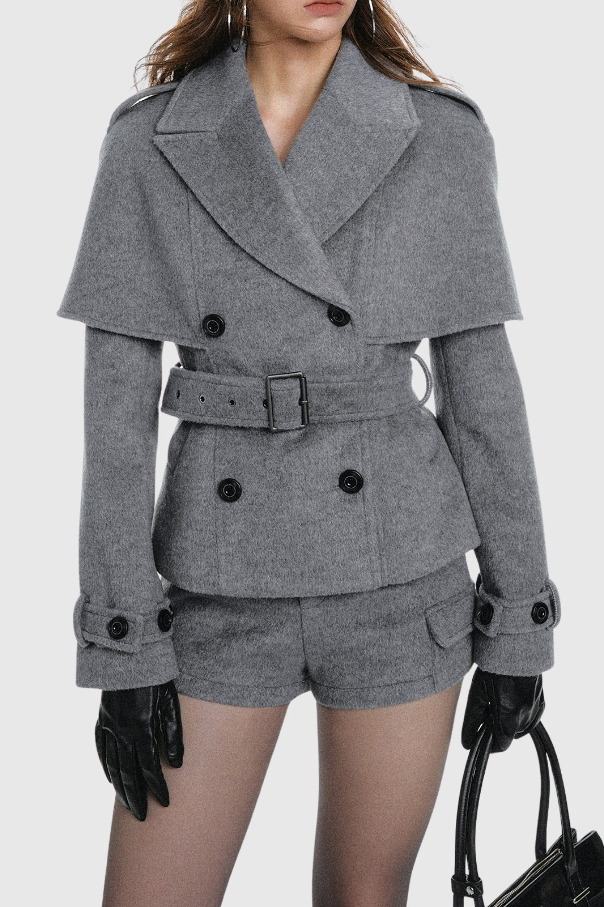 Senta Cape Belted Coat