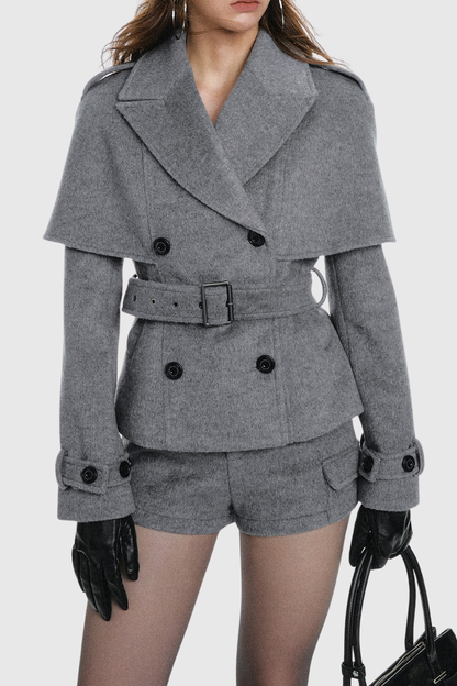 Senta Cape Belted Coat