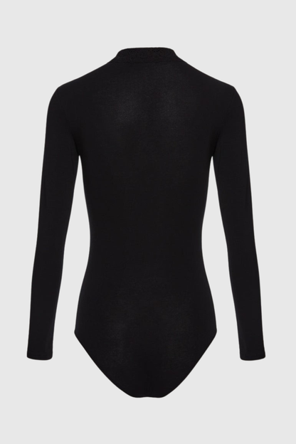 Simra Embroidered Bodysuit - Black