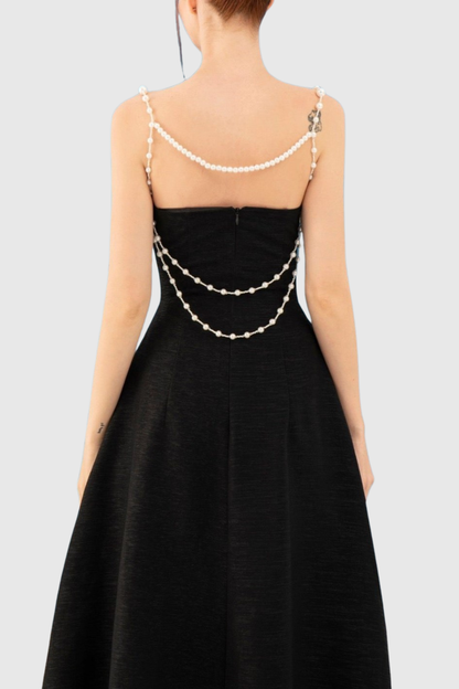 Tassa Pearl Embellished Midi Dress
