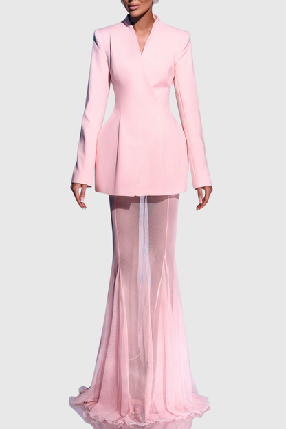 Terlin Satin Jacket & Skirt Set