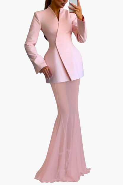 Terlin Satin Jacket & Skirt Set