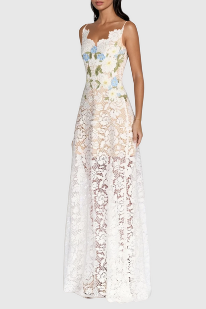 Terrica Floral Lace Maxi Dress