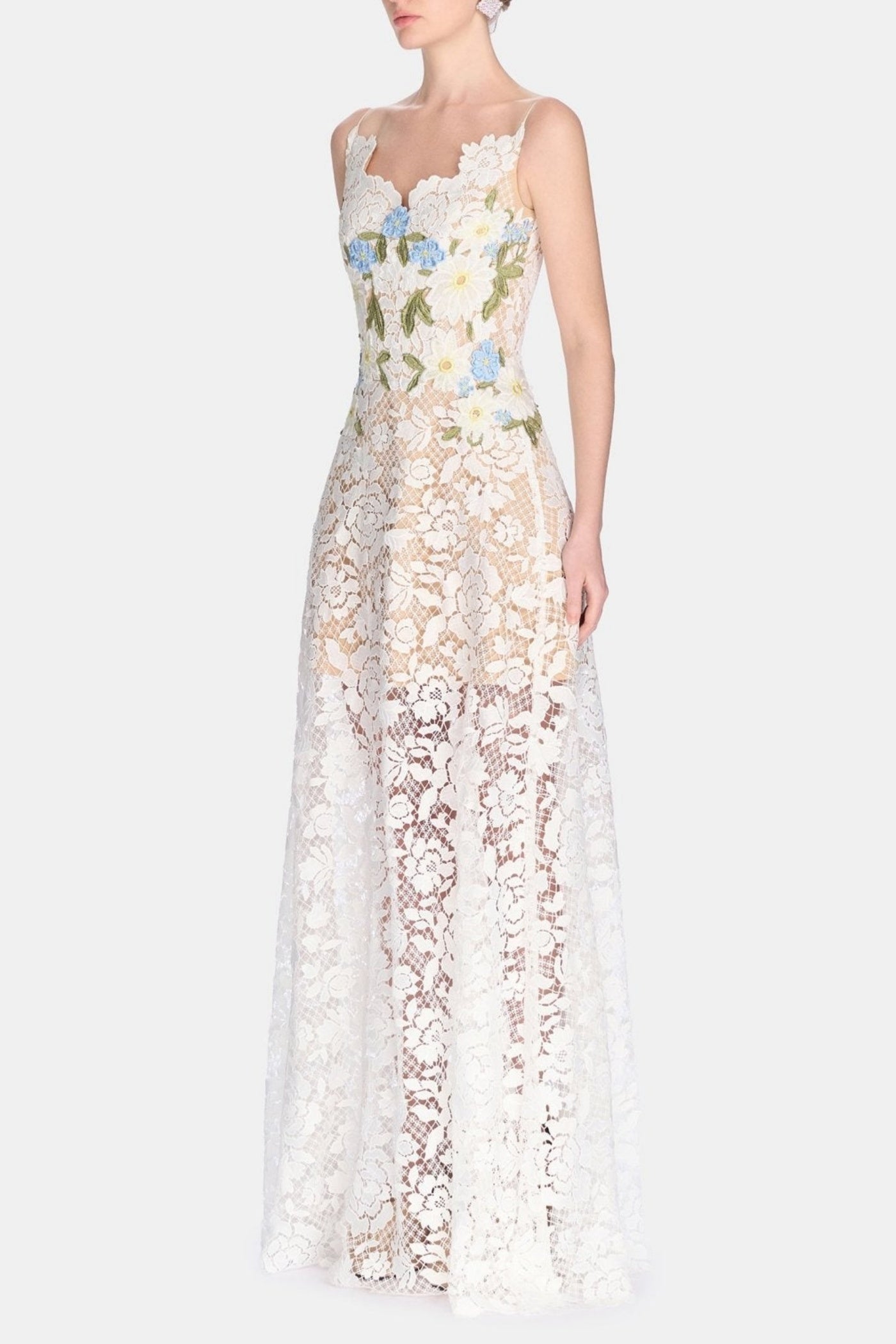 Terrica Floral Lace Maxi Dress