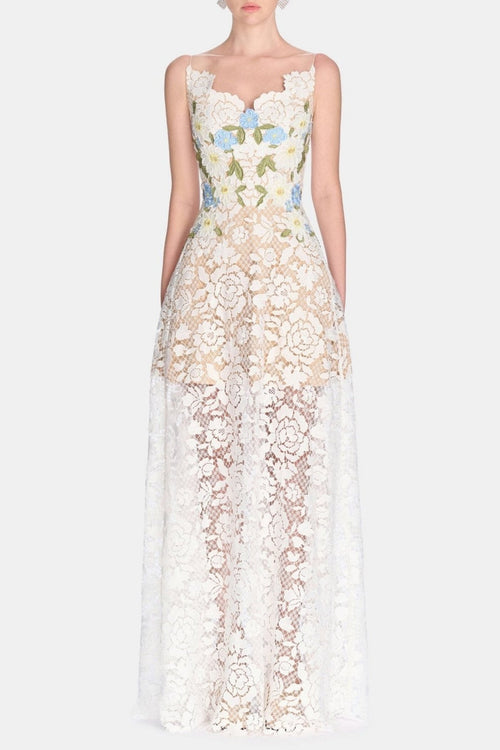 Terrica Floral Lace Maxi Dress