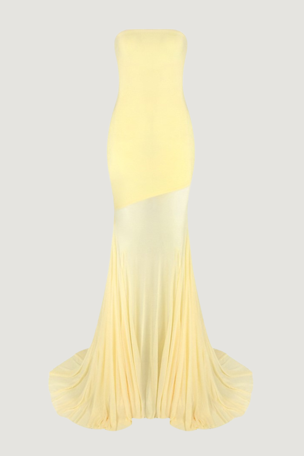 Tierna Strapless Sheer Tulle Maxi Dress