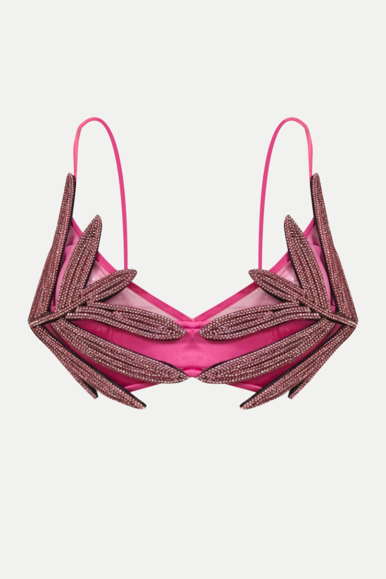 Vieby Leaf Crystal Bralette - Pink