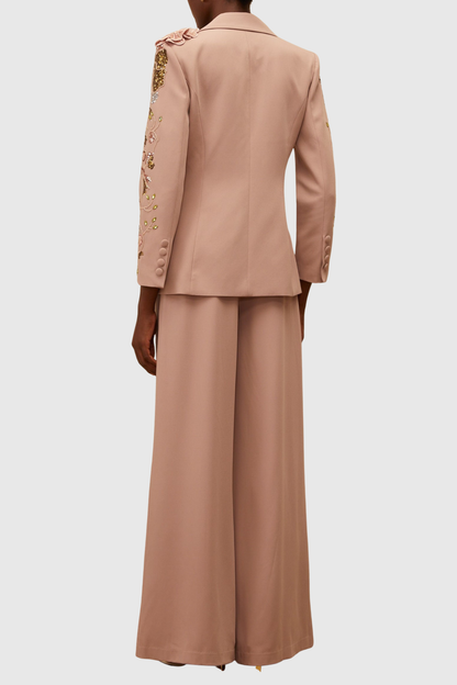 Yaval Floral Embroidered Blazer & Trousers Set