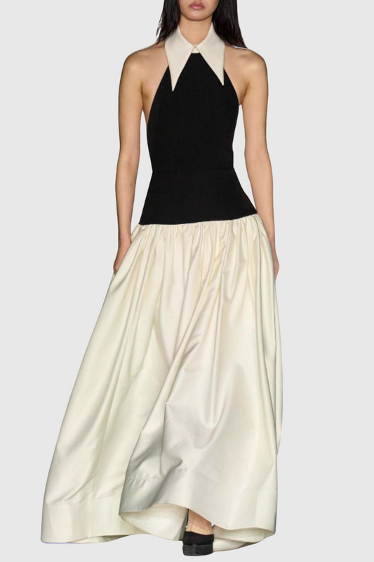 Yeats Halterneck Collar Sleeveless Midi Dress