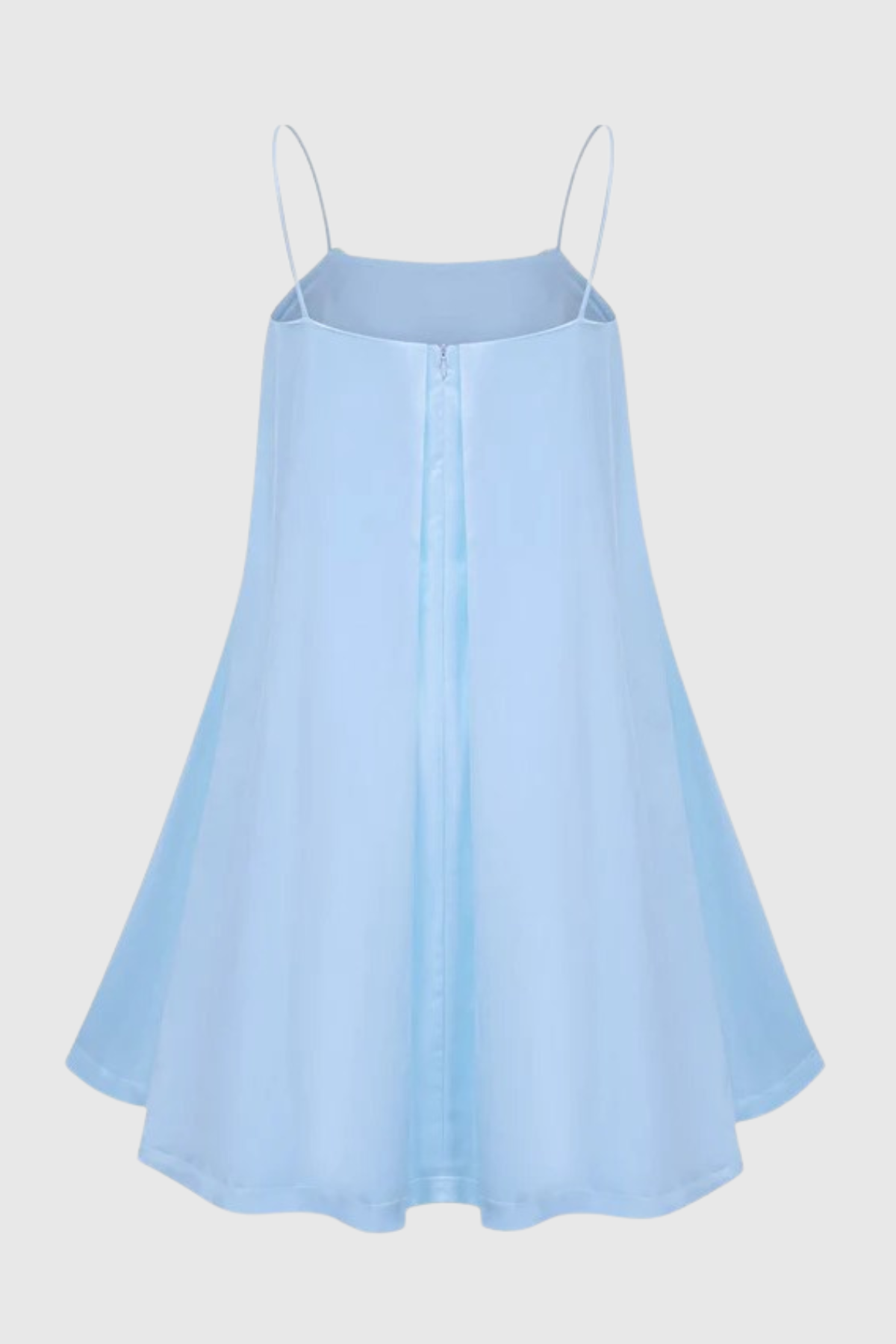 Zaniah Floral Embroidered Satin Mini Dress - Blue